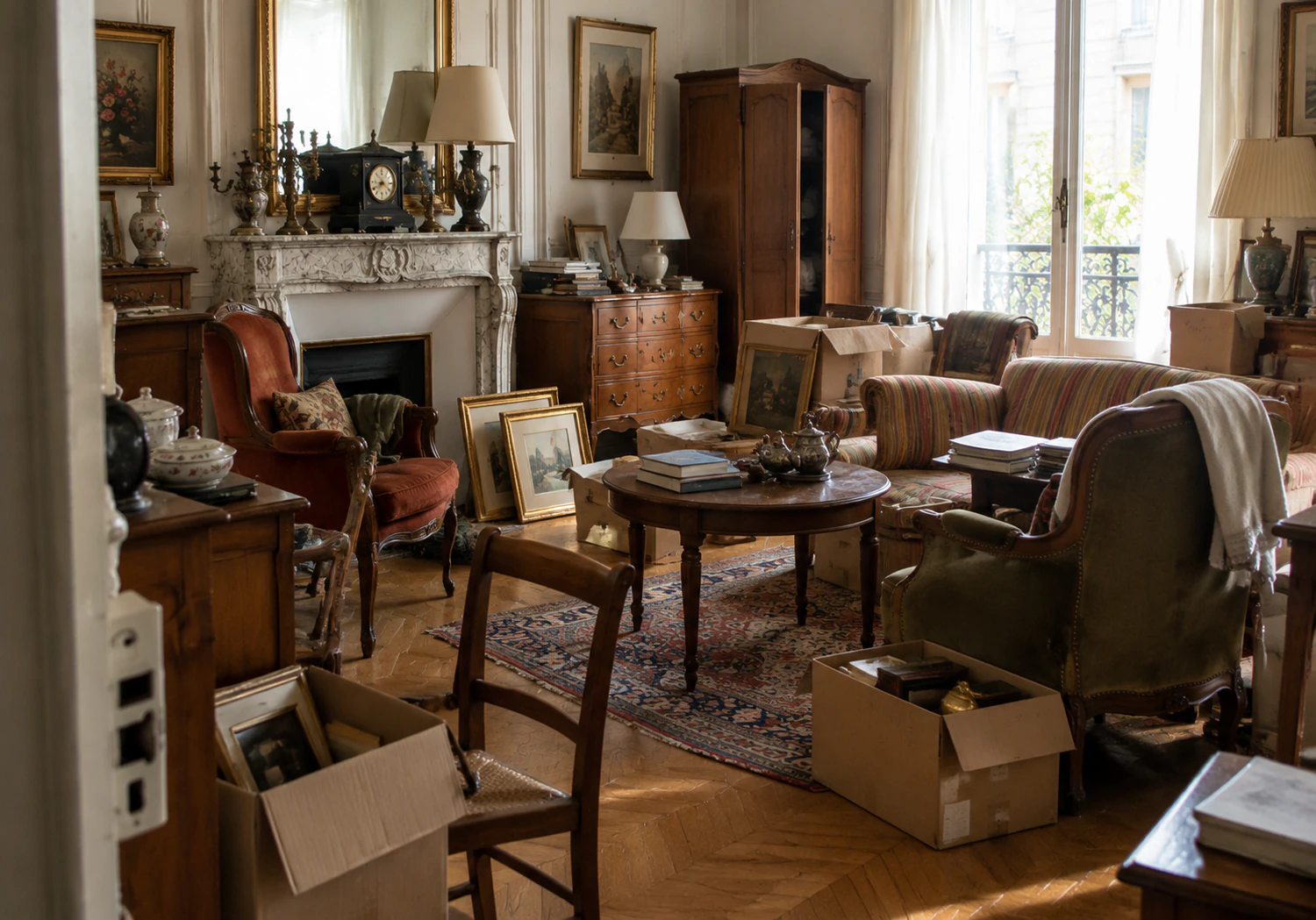 Débarras de maison avec meubles anciens